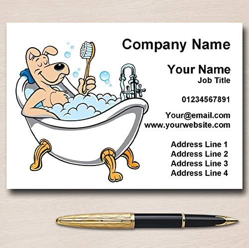 Dog in Bath Dog Grooming Personalized Business Cards