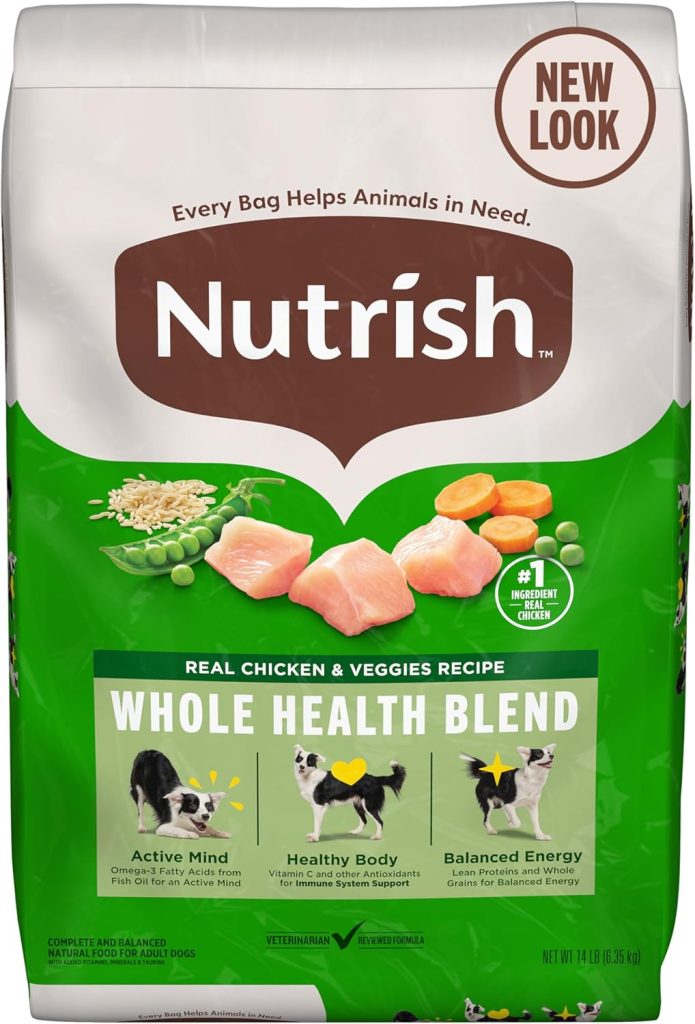 Nutrish Real Chicken & Veggies Recipe Whole Health Blend Dry Dog Food