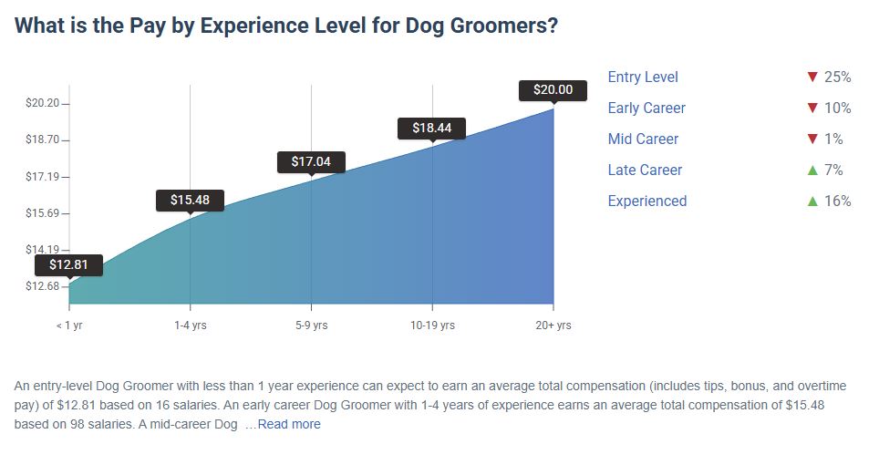 Average Dog Groomer Salary in the U.S.