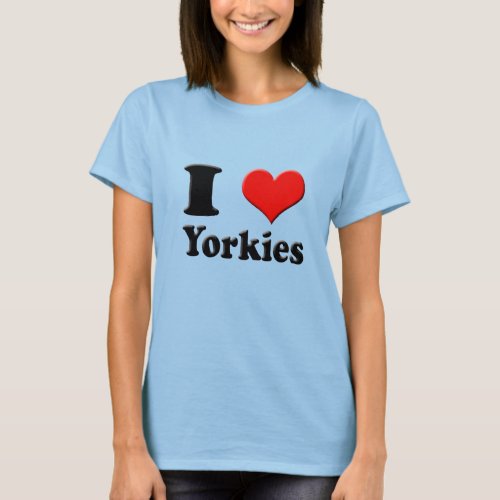 I Heart Yorkies Tee